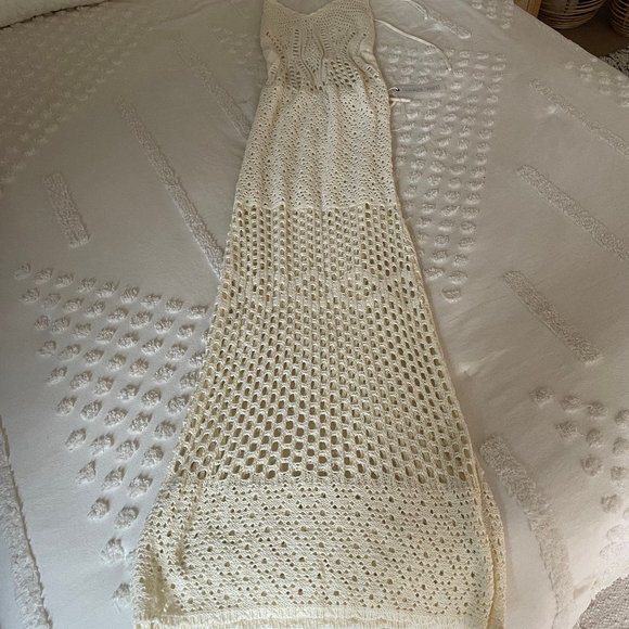 Robertson + Rodeo Cabo Crochet Maxi Dress, Cream, Small, BNWT - Picture 2 of 3